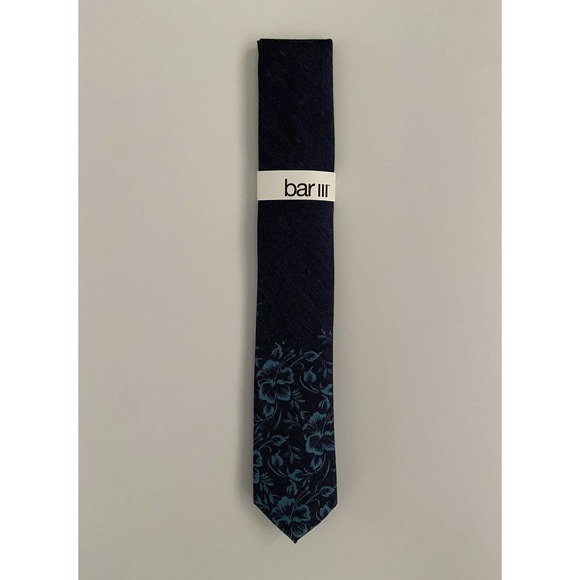 Bar III Men's Tie Blue Floral Print 3" x 60" NEW - Picture 1 of 5